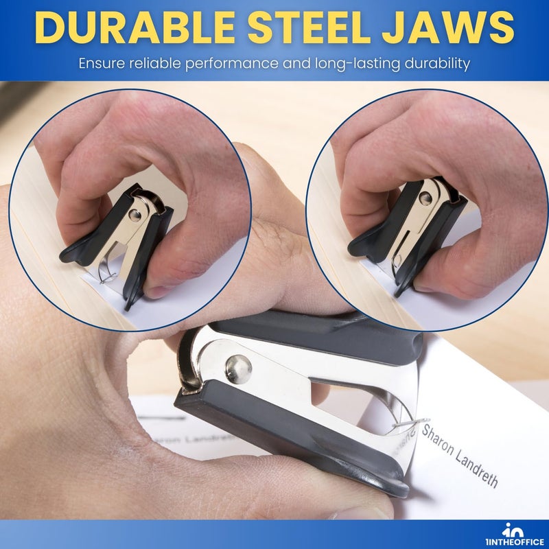 1InTheOffice Staple Remover, Claw Staple Remover, Staple Remover Tool, Black, 6 Pack - Image 4
